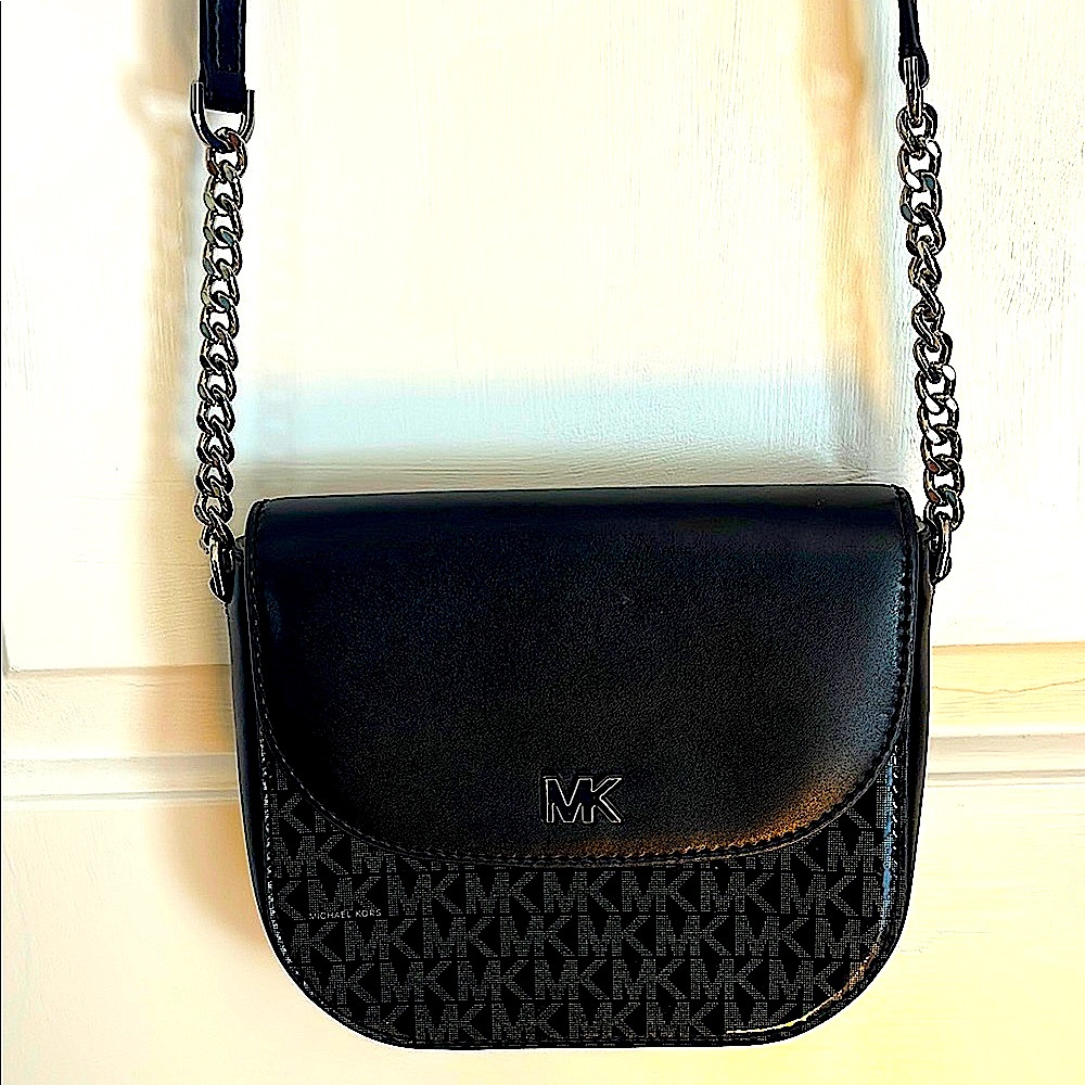 Michael Kors Black Half-Dome Crossbody Bag